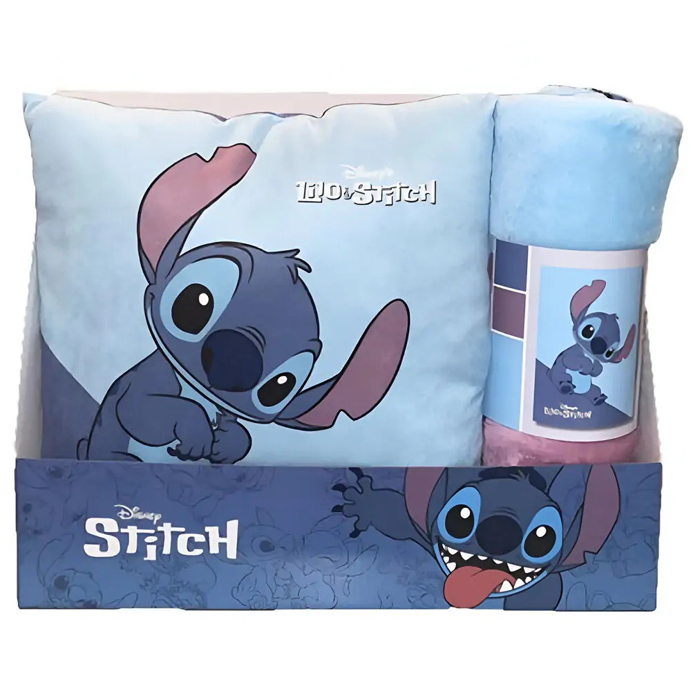 Disney Stitch pătură polar + set pernă poza produsului