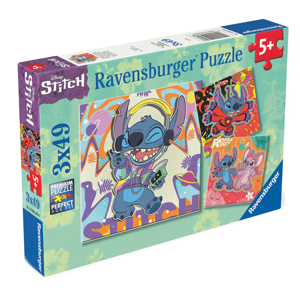 Disney Stitch puzzle 3x39 buc poza produsului