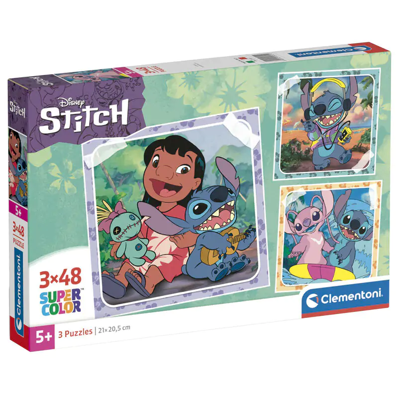 Puzzle Disney Stitch 3x48 piese poza produsului