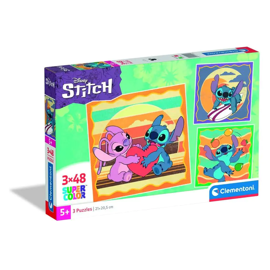 Disney Stitch puzzle 3 x 48 de piese poza produsului