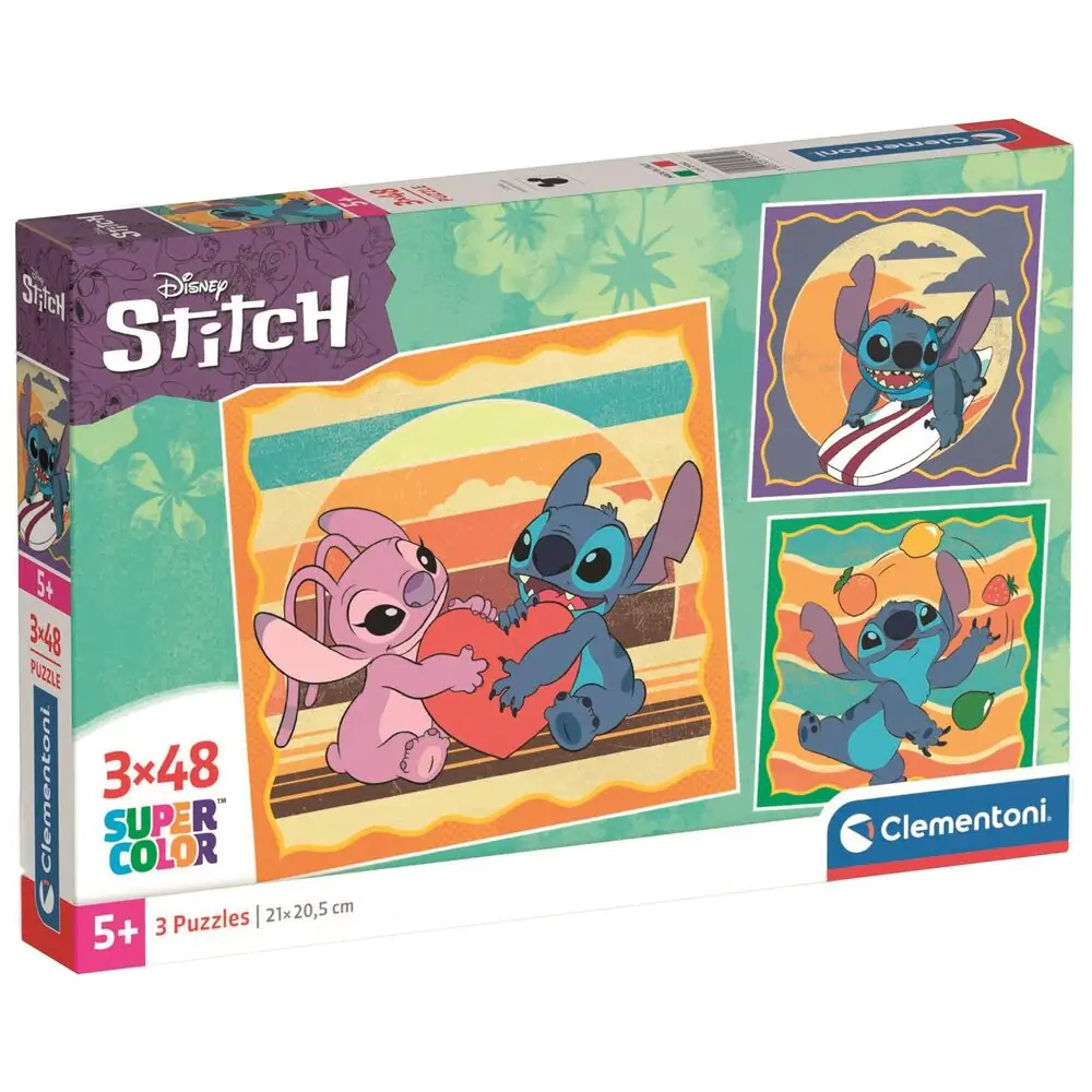 Disney Stitch puzzle 3 x 48 de piese poza produsului