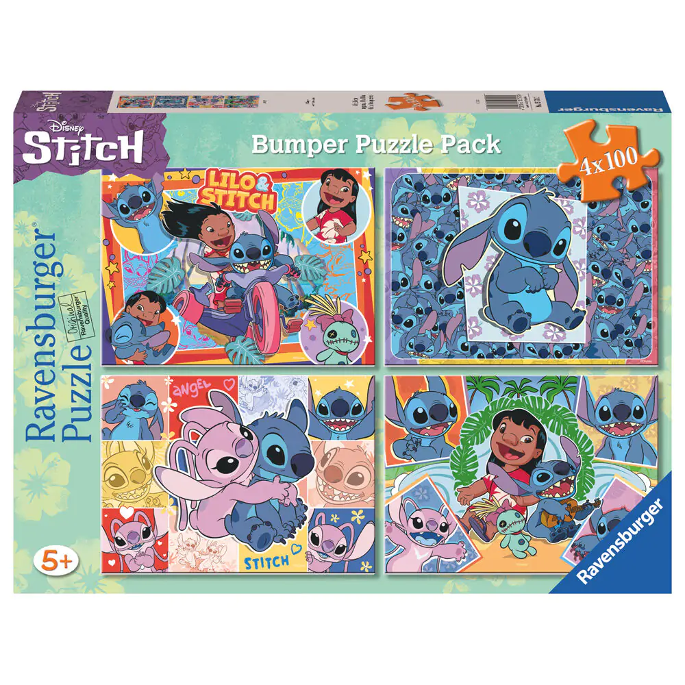 Disney Stitch puzzle 4 x 100 buc poza produsului