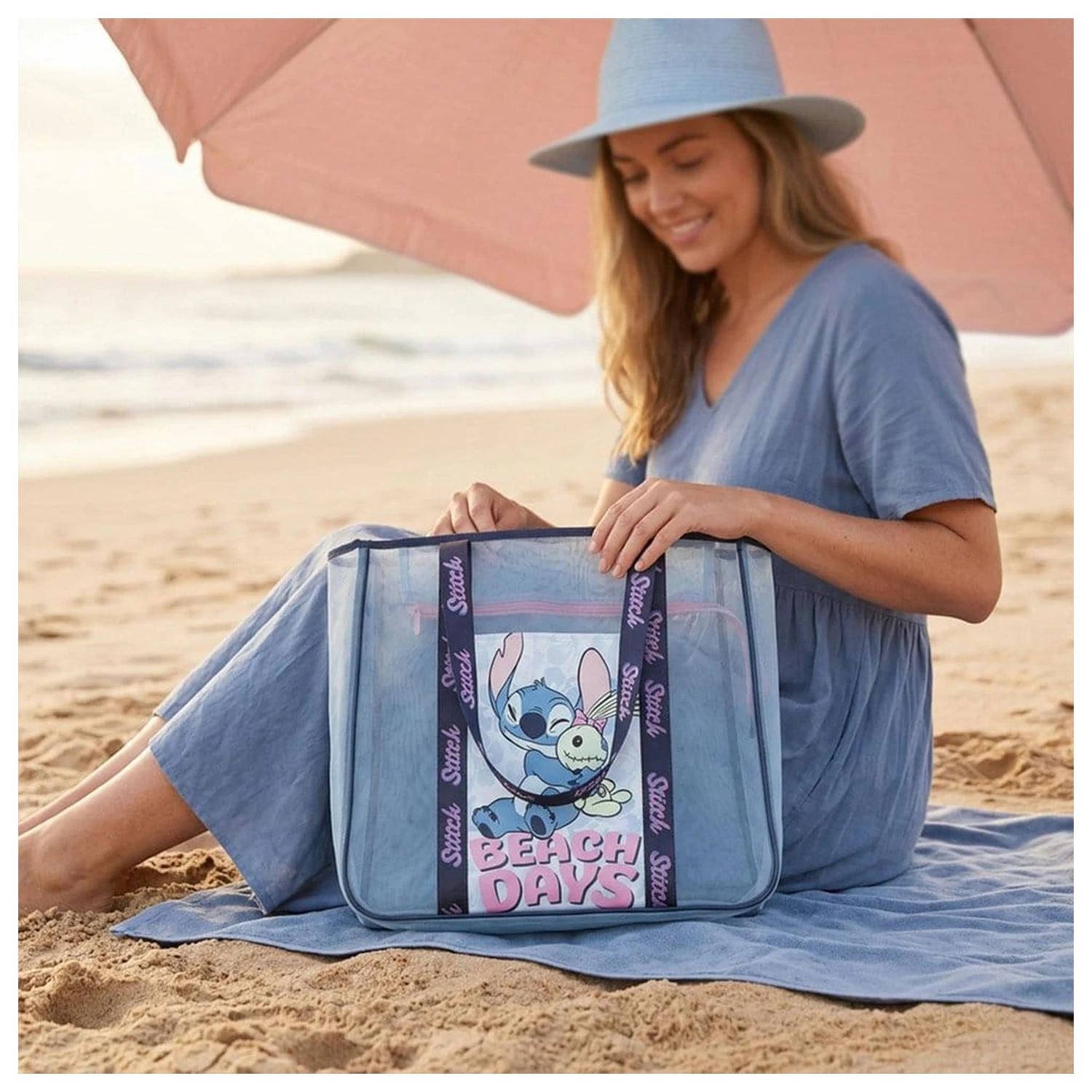 Disney Stitch geantă de plajă premium poza produsului