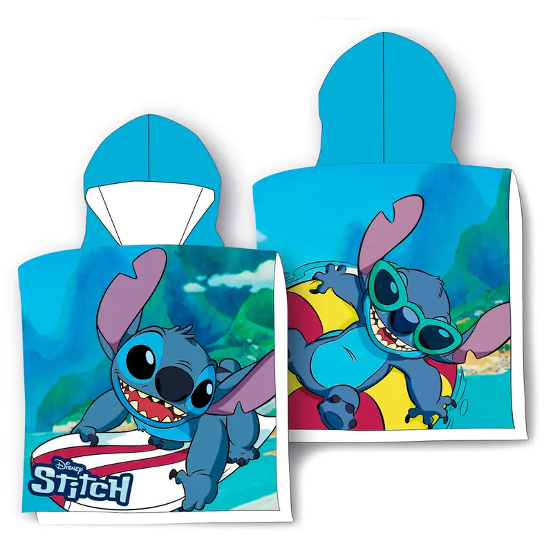 Disney Stitch Surf prosop poncho microfibră poza produsului