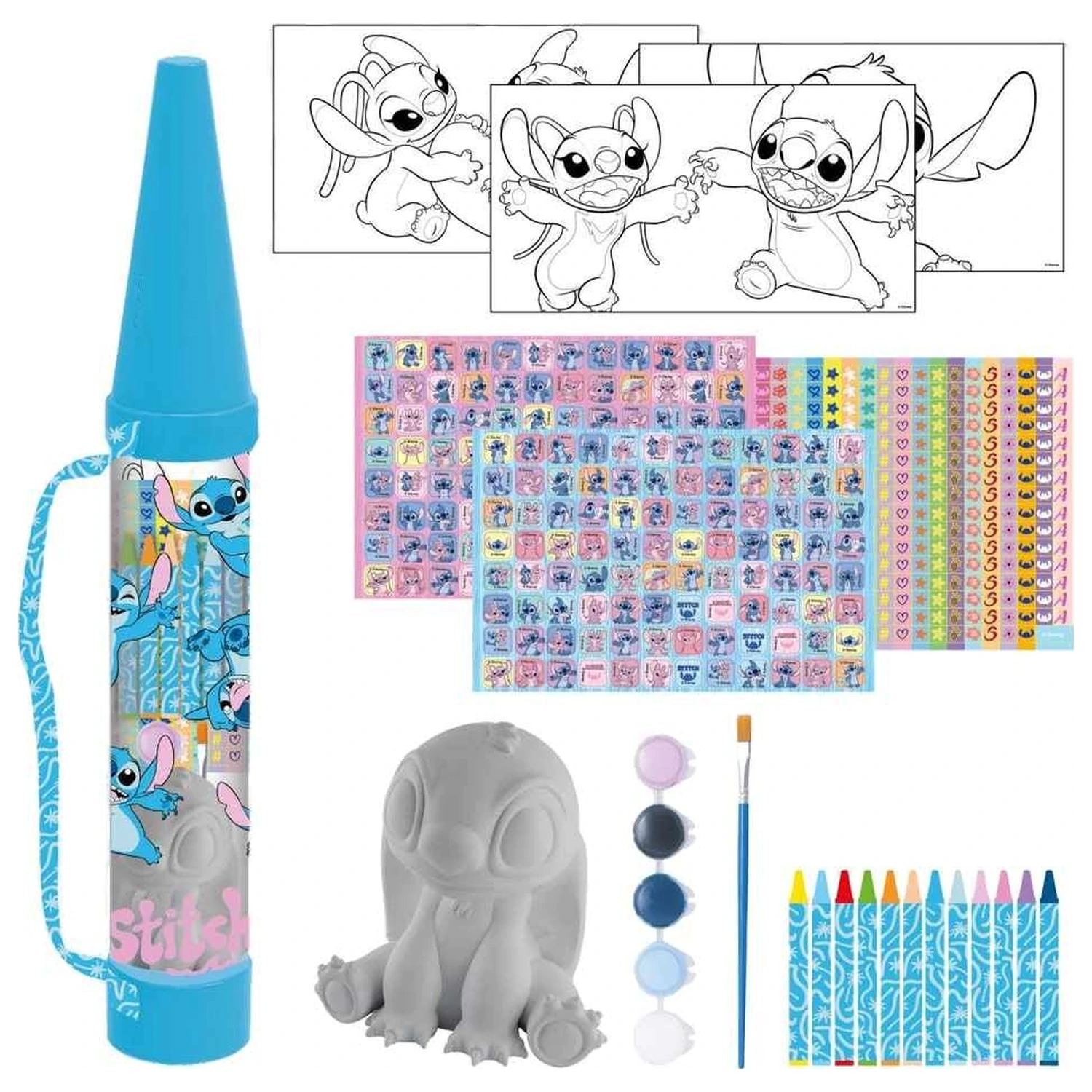 Set de colorat cu creioane Disney Stitch poza produsului