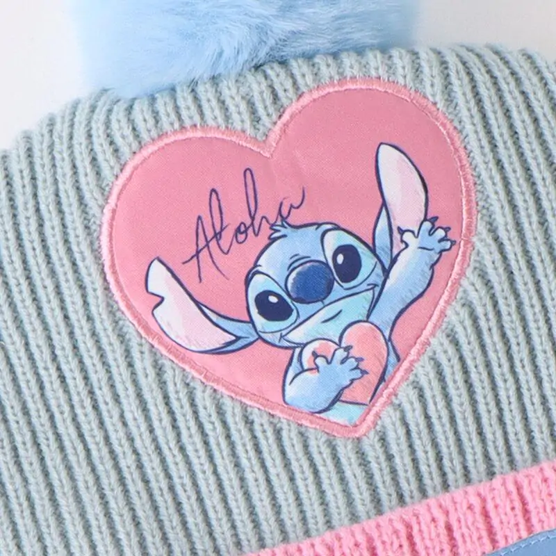 Disney Stitch set iarna caciula snood manusi poza produsului