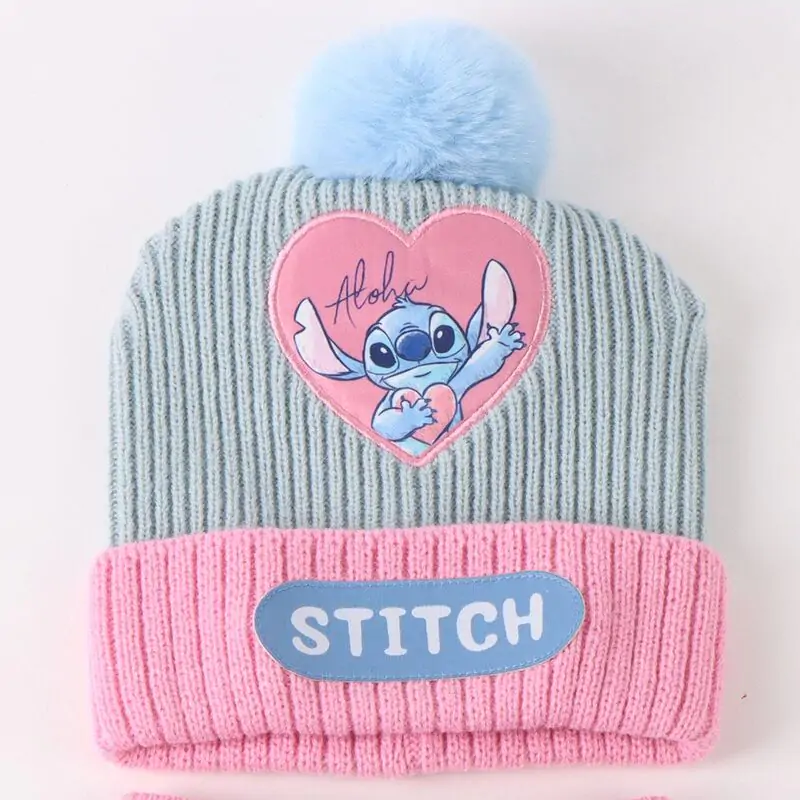 Disney Stitch set iarna caciula snood manusi poza produsului