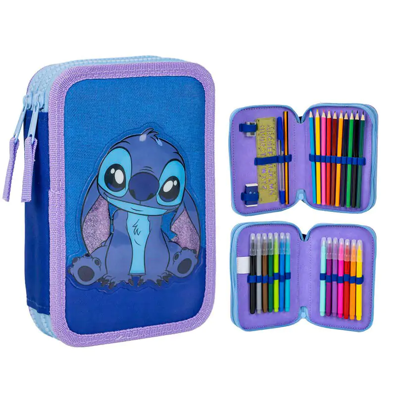 Disney Stitch etui dublu pentru creioane poza produsului