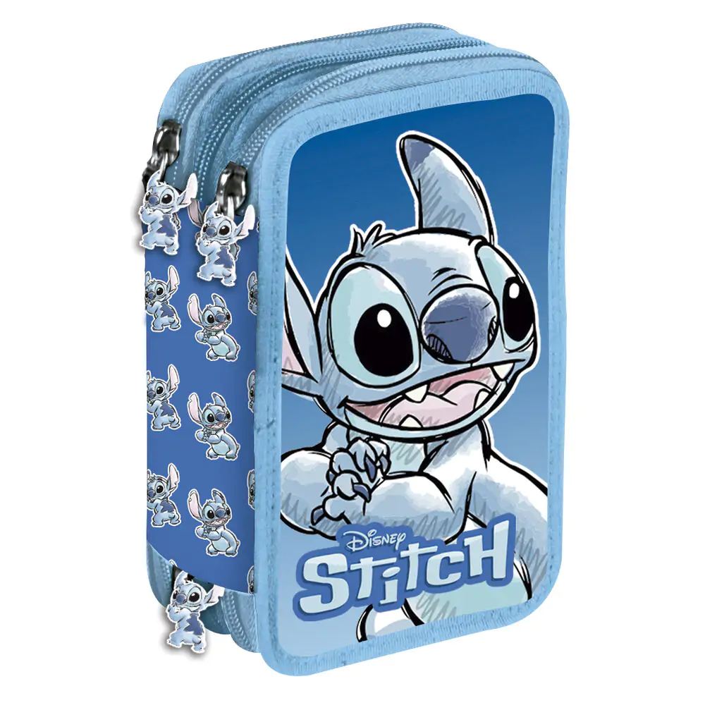 Disney Stitch etui triplu pentru creioane poza produsului