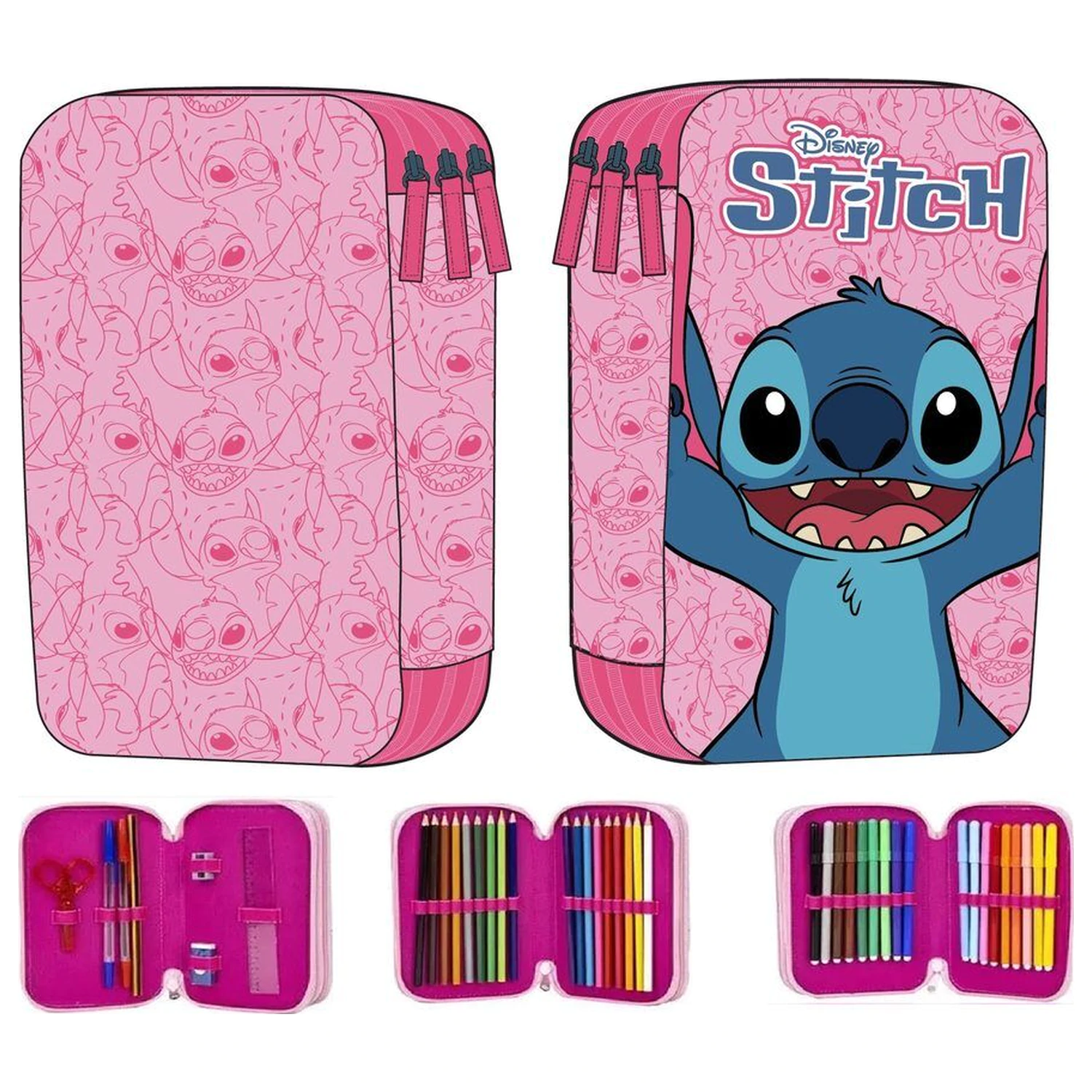 Disney Stitch trusă triplă de creioane poza produsului