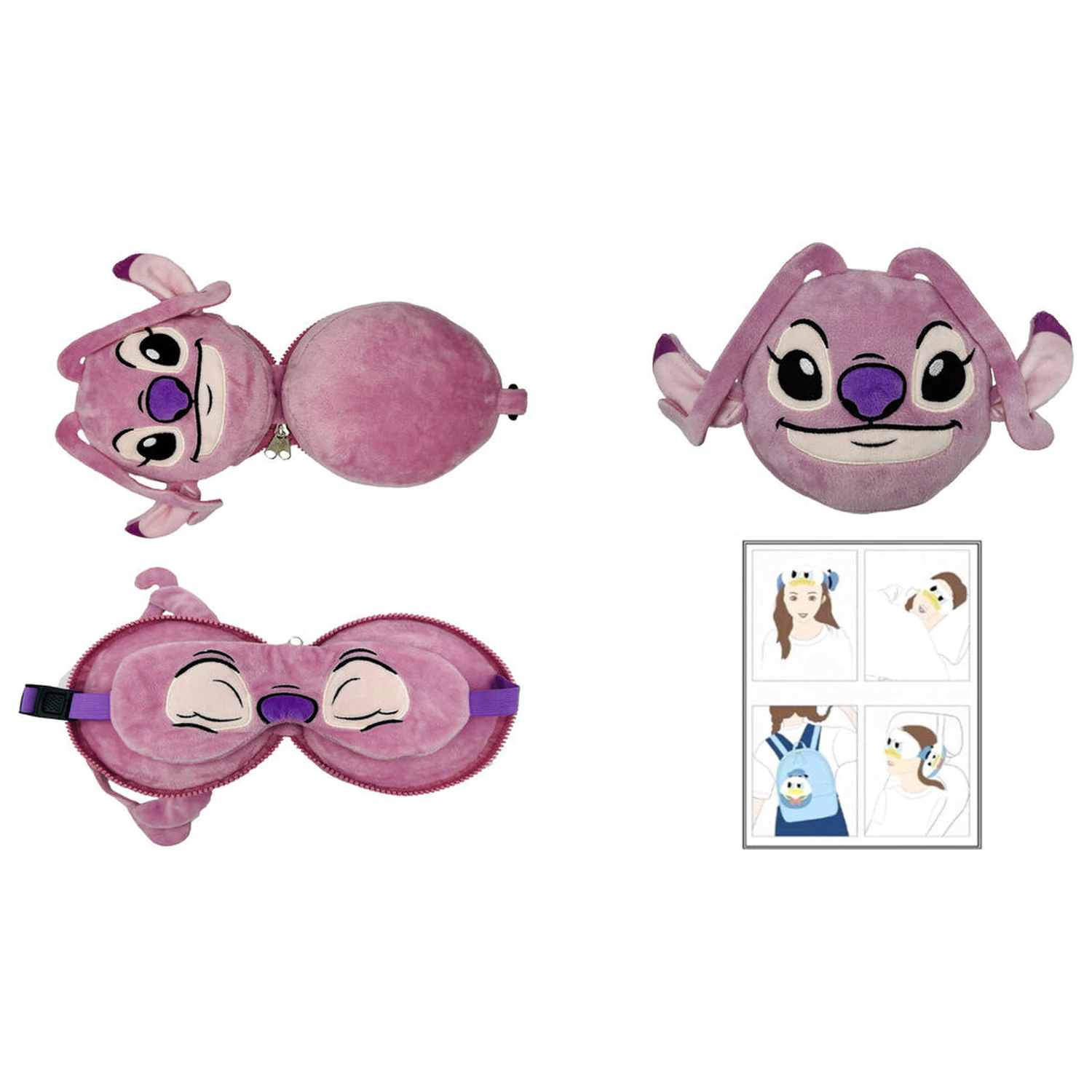 Disney Stitch pernă de călătorie + mască poza produsului