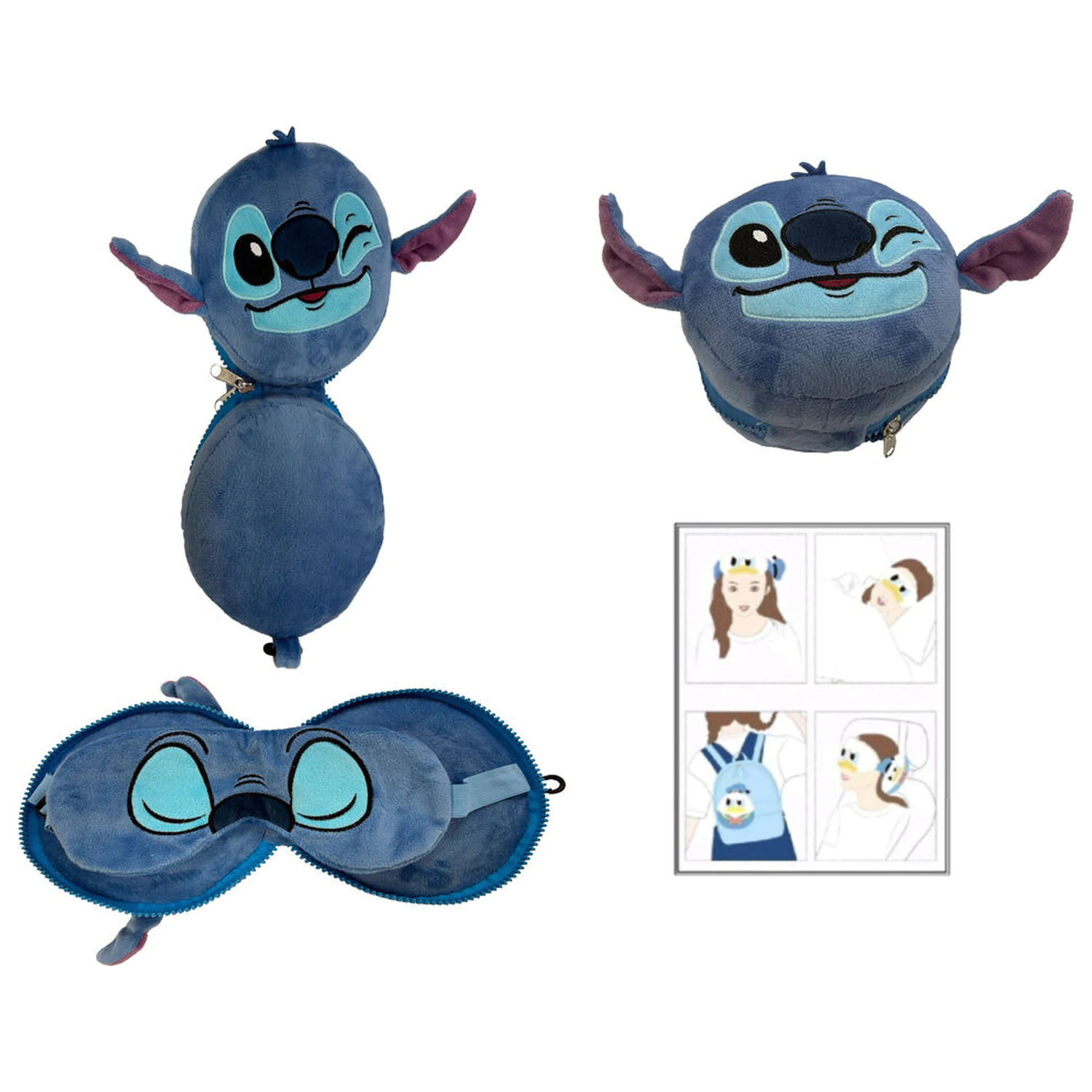 Disney Stitch pernă de călătorie + mască poza produsului