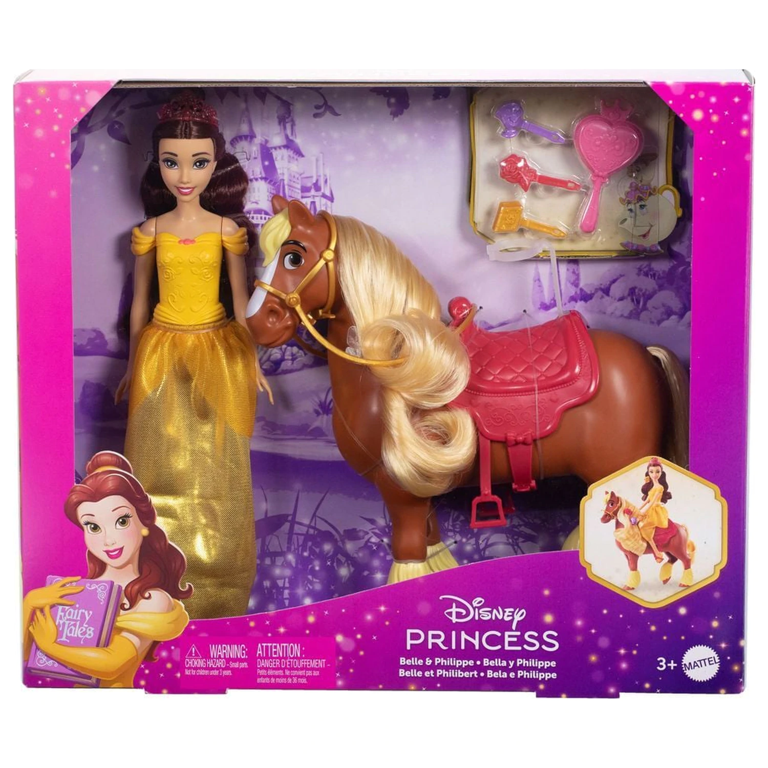 Disney Beauty and the Beast papusa Bella & Philippe poza produsului