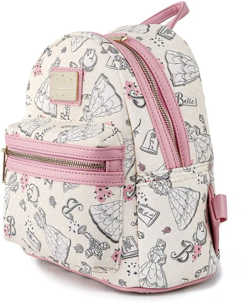 Disney by Loungefly Rucsac Beauty and the Beast Belle Creme AOP heo Exclusive poza produsului