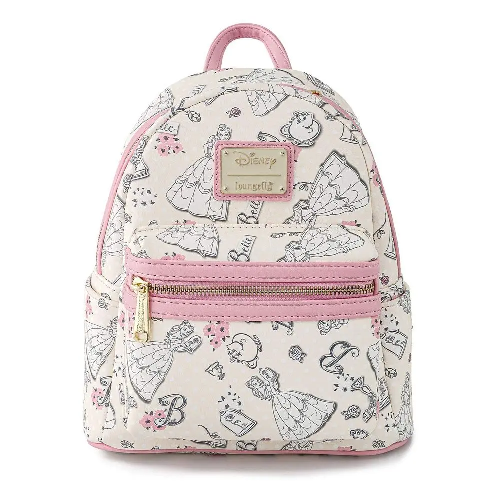 Disney by Loungefly Rucsac Beauty and the Beast Belle Creme AOP heo Exclusive poza produsului