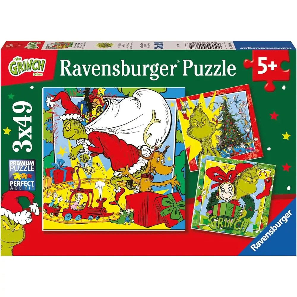 Disney The Grinch puzzle 3x49 piese poza produsului