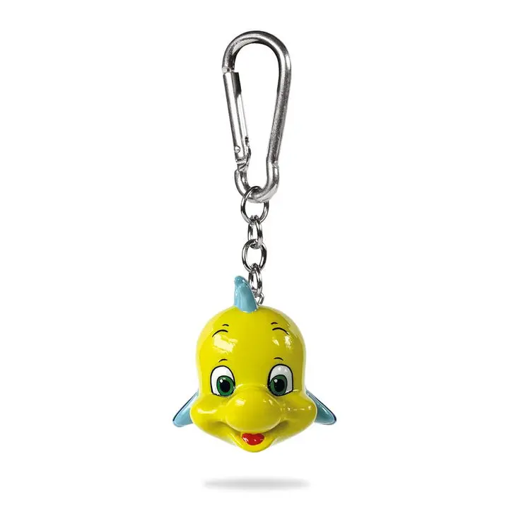 Breloc de cauciuc 3D Disney Mica Sirenă Flounder 6 cm poza produsului