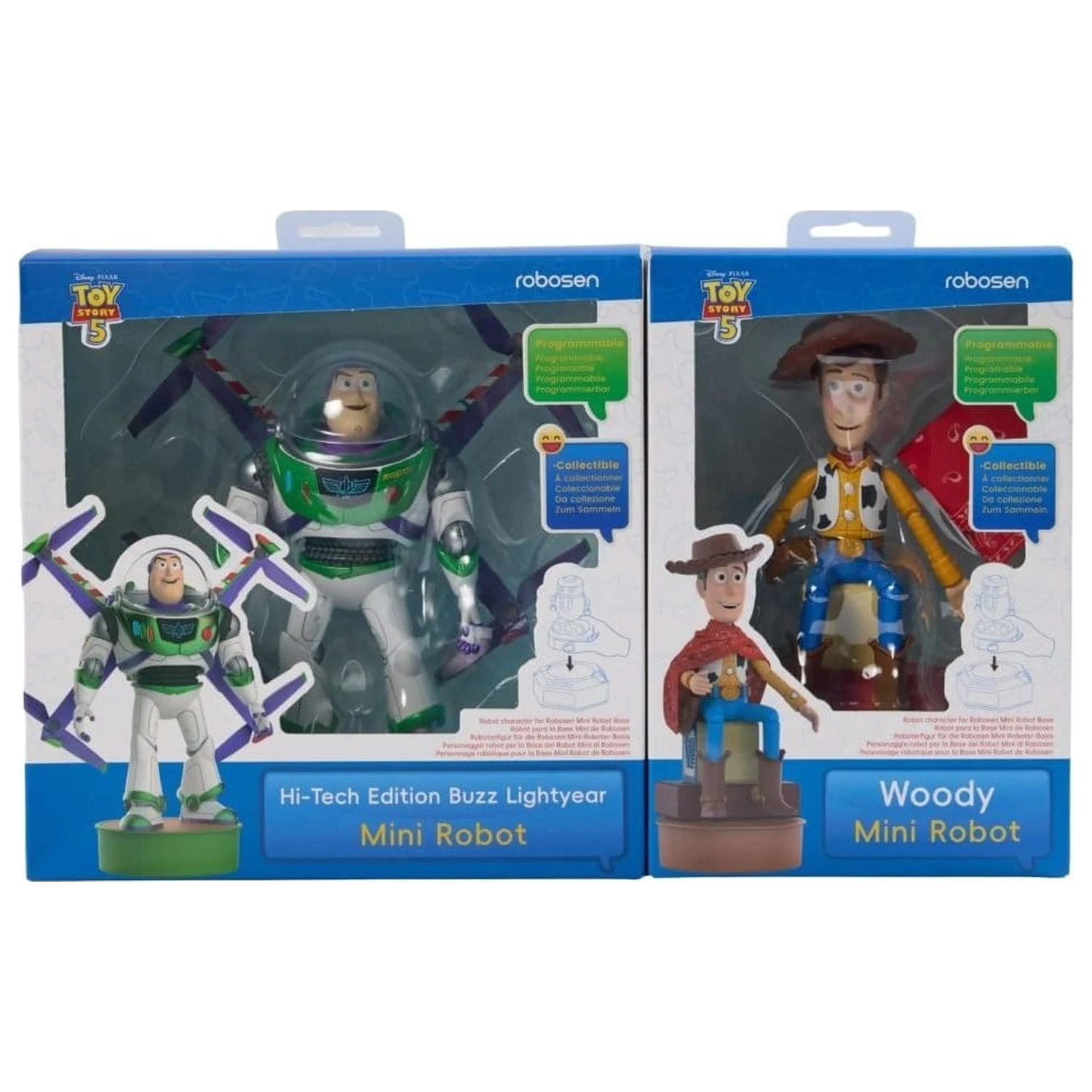 Disney Interactive Robot Toy Story 5 Set - Set de roboti interactivi Disney Toy Story 5 - Buzz Lightyear & Woody (Hi-Tech Edition) Versiune engleza poza produsului