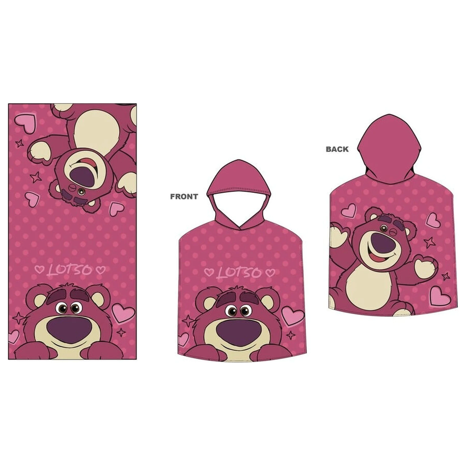 Disney Toy Story Lotso prosop poncho din microfibră poza produsului