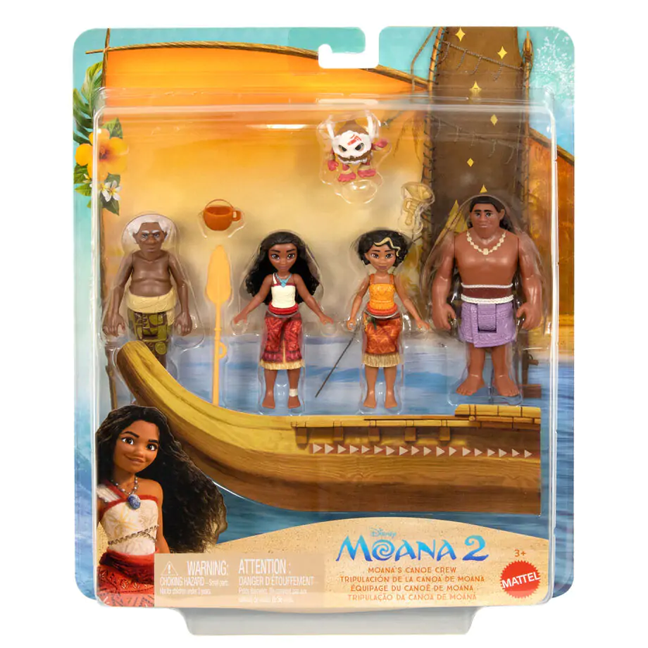 Disney Vaiana Moana 2 Moanas Canoe Crew blister figurine poza produsului