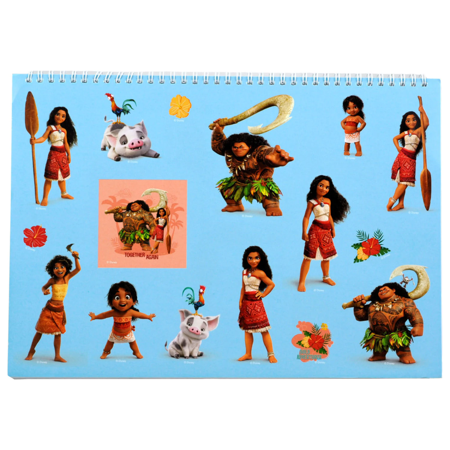 Disney Moana Together Again bloc de schite spiralat A4, 40 de pagini cu autocolante poza produsului