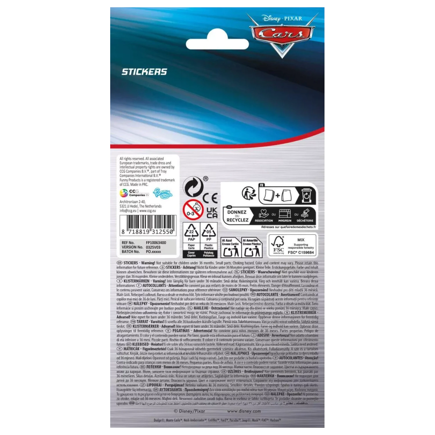 Disney Cars Fast sticker poza produsului