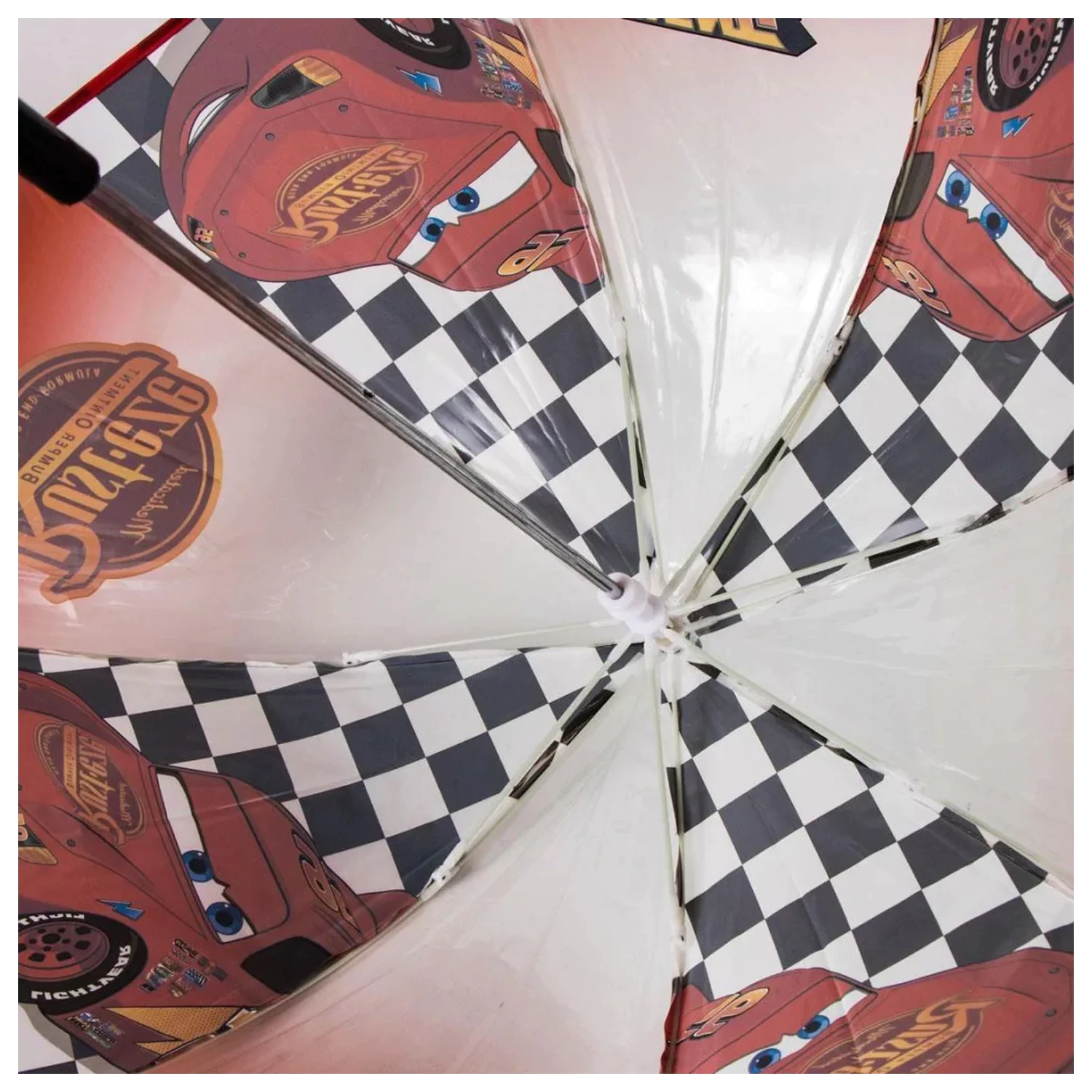 Disney Cars Flag Kids Transparent Umbrella poza produsului