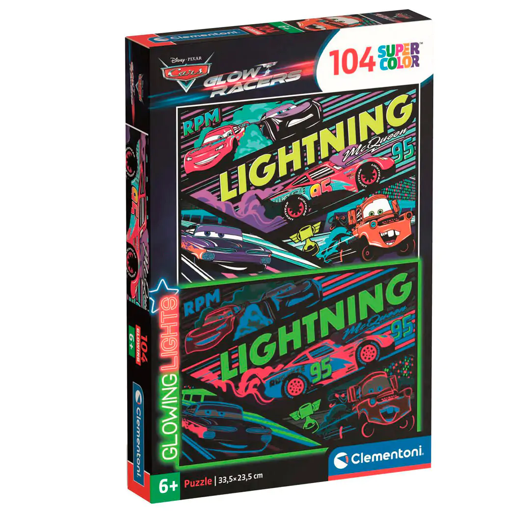 Disney Cars puzzle luminos 104 piese poza produsului