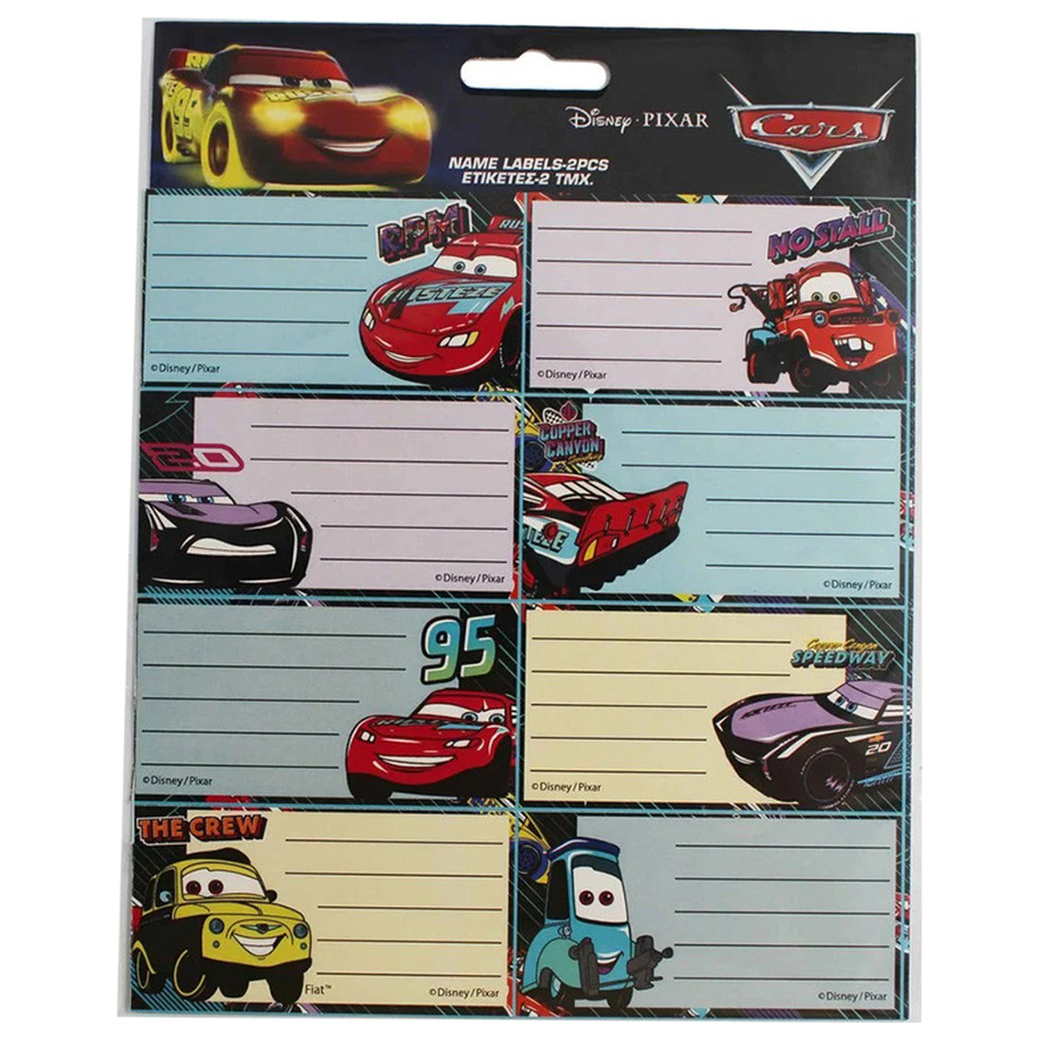 Disney Cars Lightning McQueen Etichetă Caiet 16 bucăți poza produsului