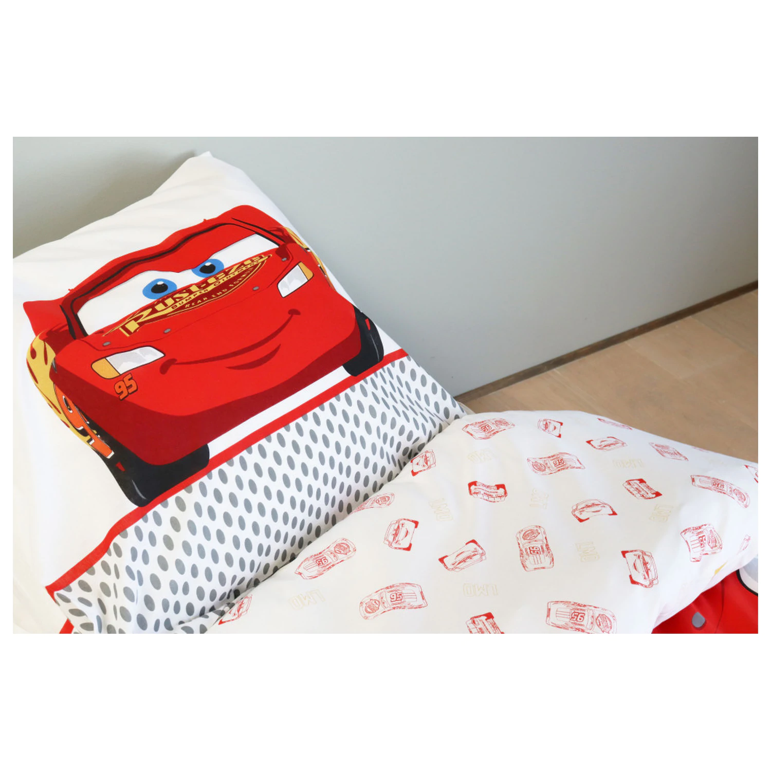 Disney Cars Ready Lenjerie de pat pentru copii, prescolari Husa de pilota poza produsului