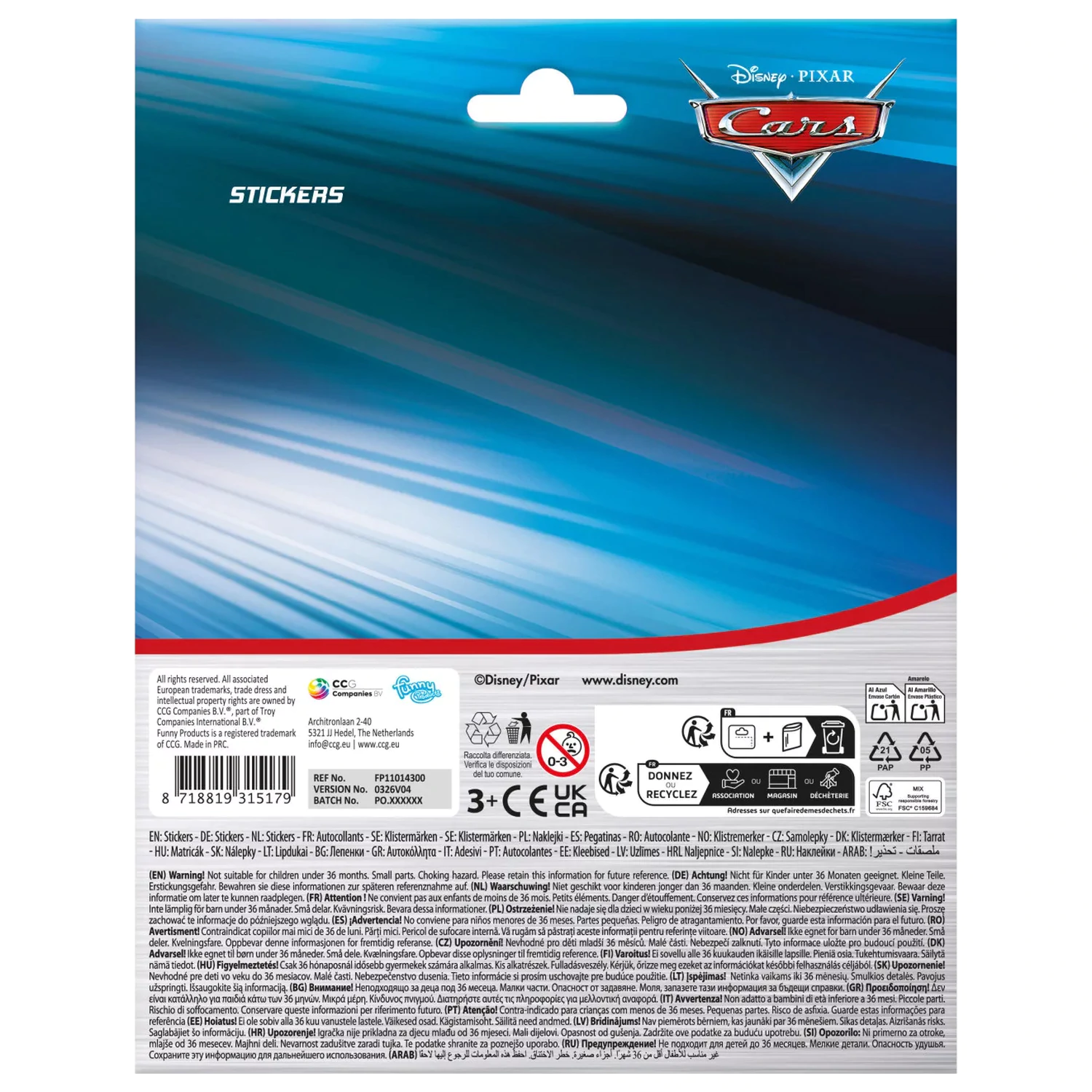 Disney Cars Red sticker poza produsului