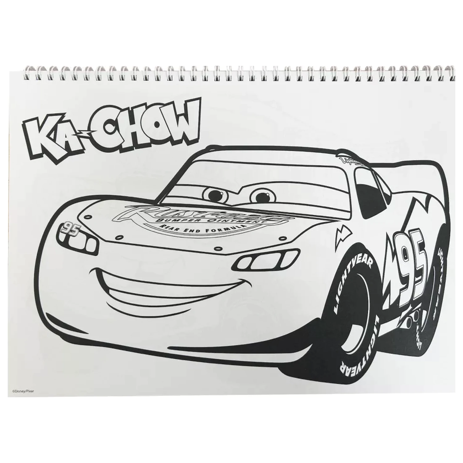 Disney Cars Roaring A/4 Bloc de desen spiralat cu 40 de coli si autocolante poza produsului