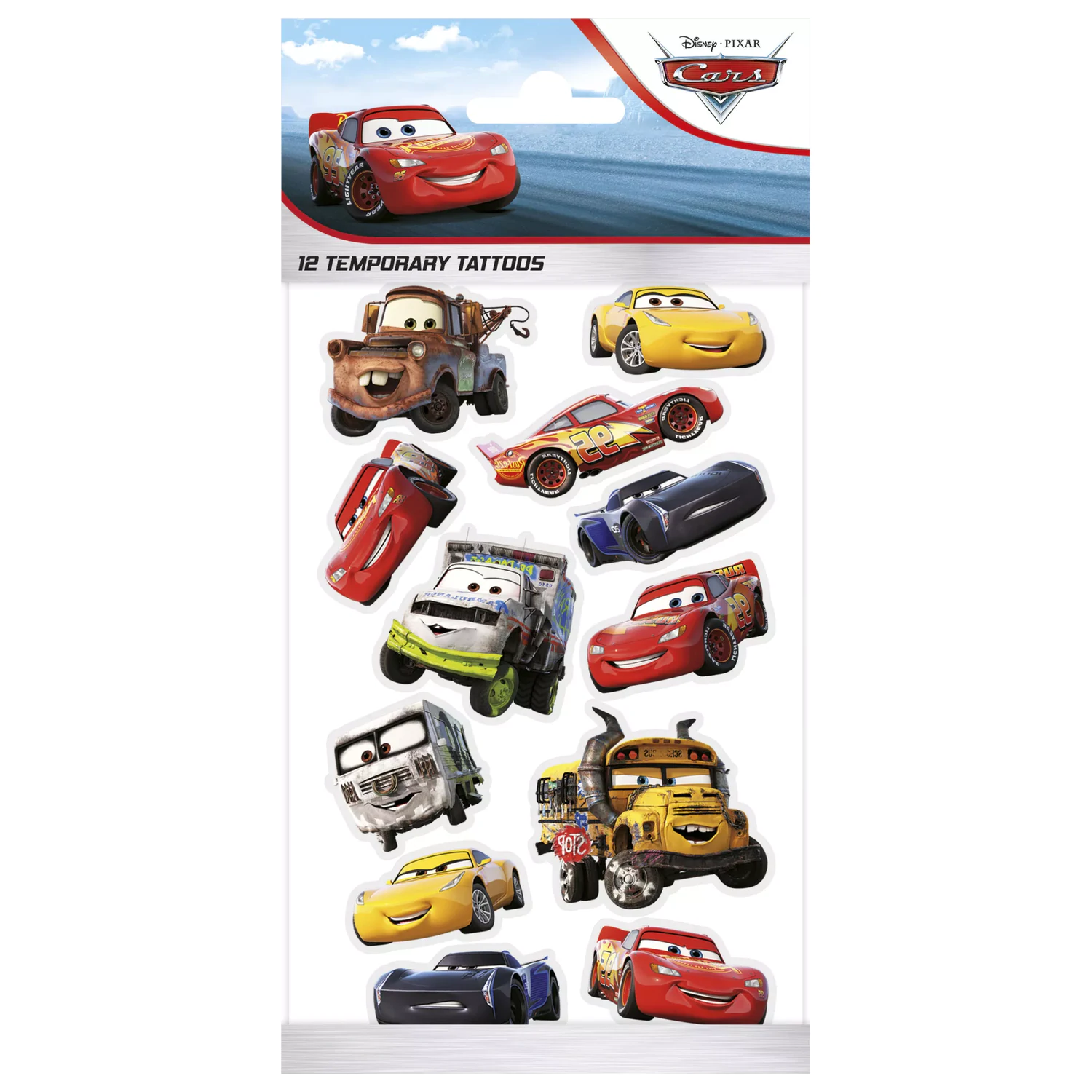 Disney Cars Smile Tattoo 12 Bucati poza produsului