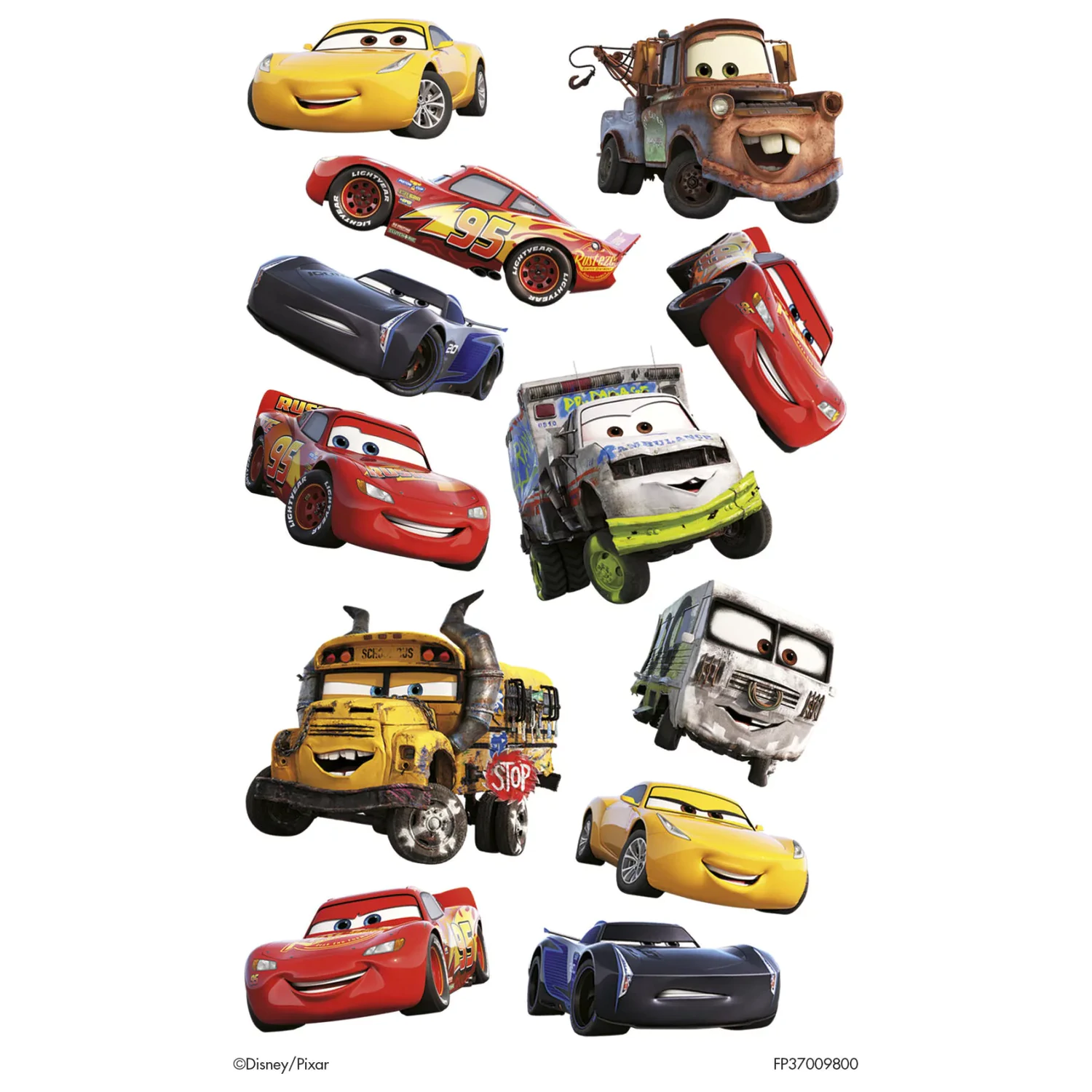 Disney Cars Smile Tattoo 12 Bucati poza produsului
