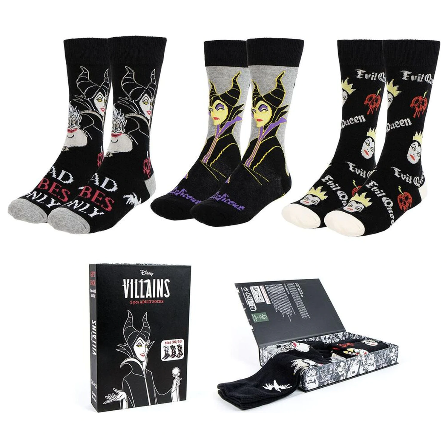 Șosete Disney Villains set de 3 perechi 36-43 poza produsului