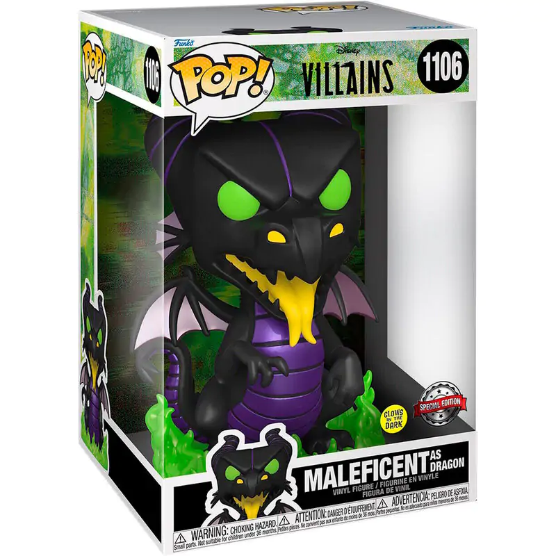 Figurină de Vinil POP! Jumbo Super Dimensională Disney Villains Maleficent ca Dragon 25 cm poza produsului