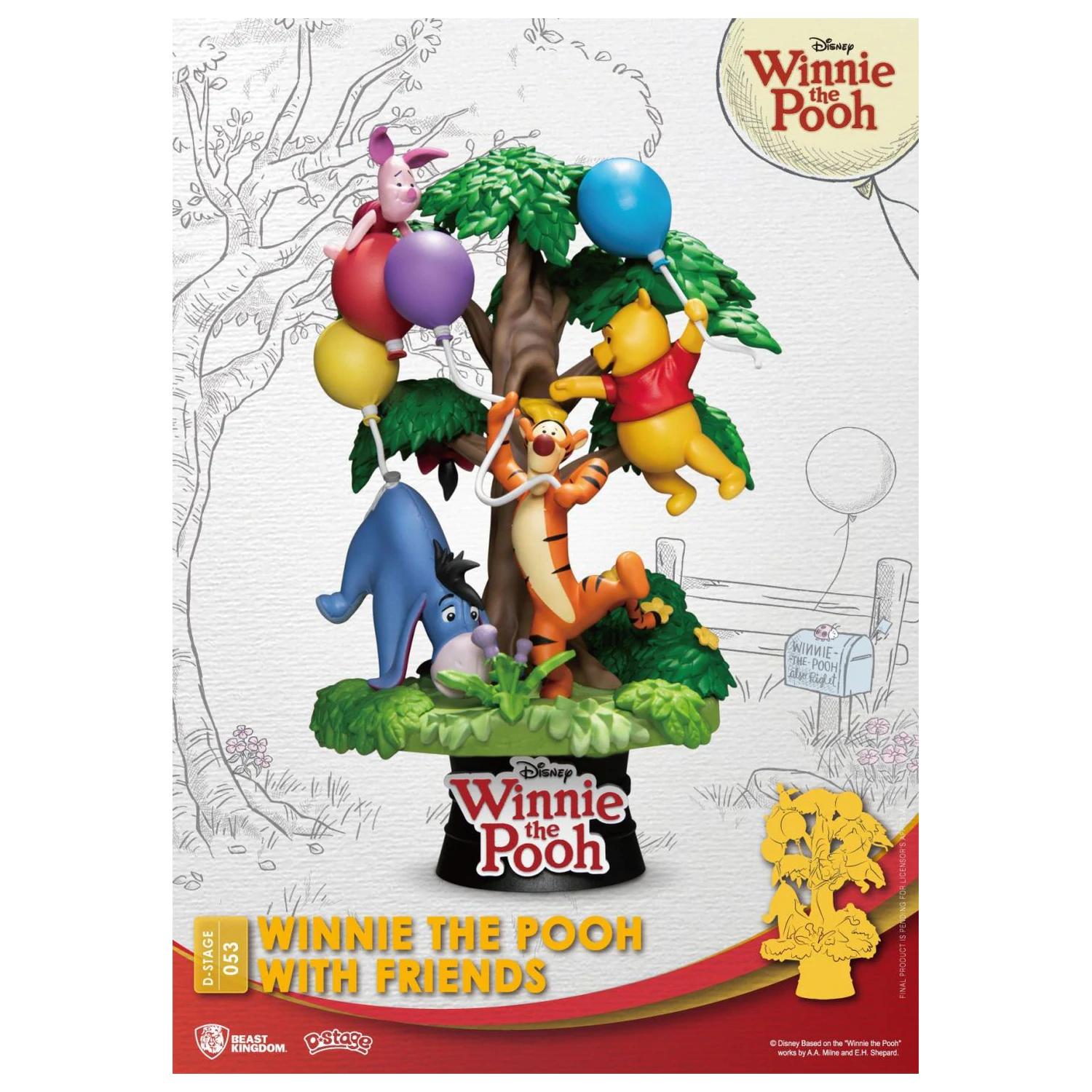 DISNEY Winnie with Friends Diorama D-Stage 15cm poza produsului