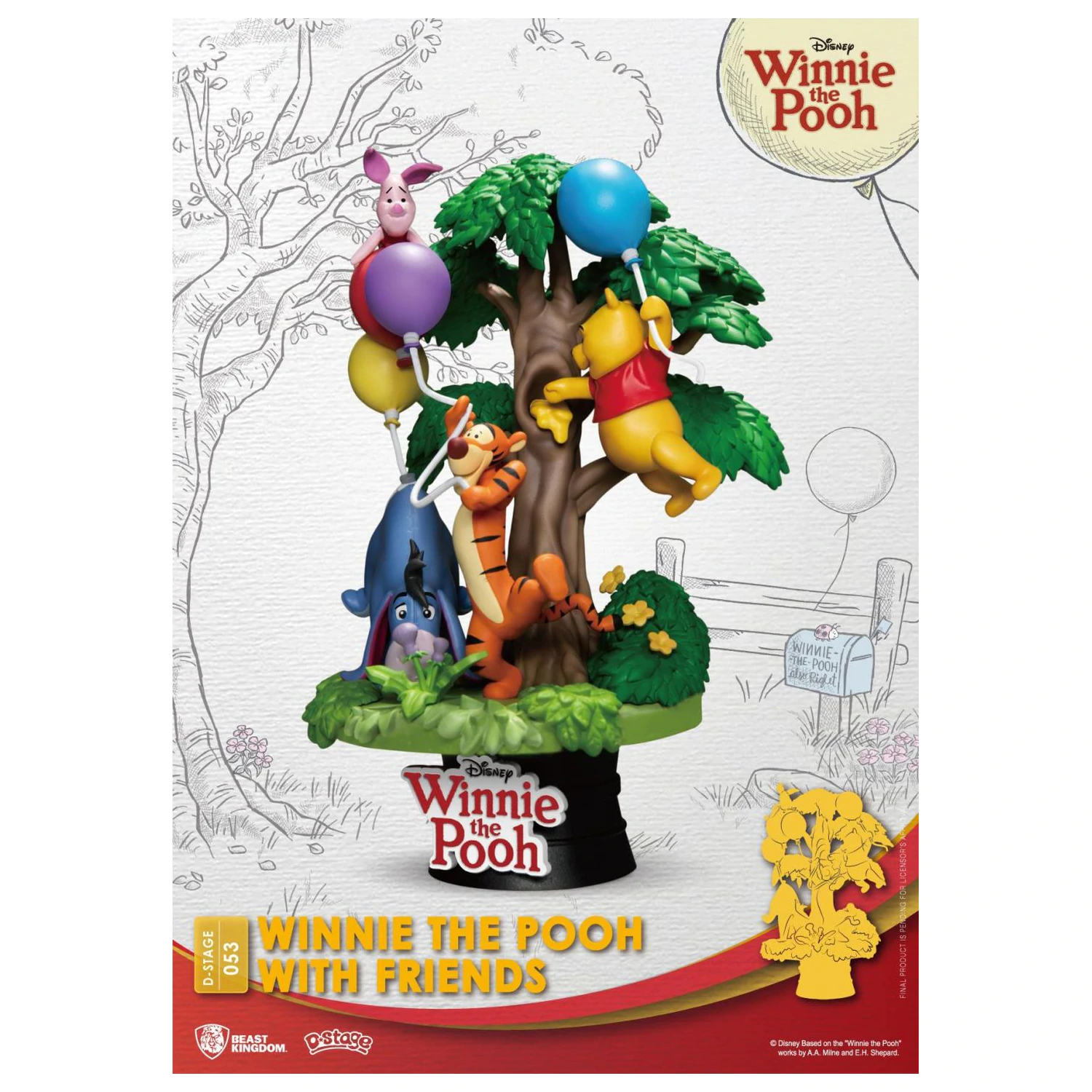 DISNEY Winnie with Friends Diorama D-Stage 15cm poza produsului