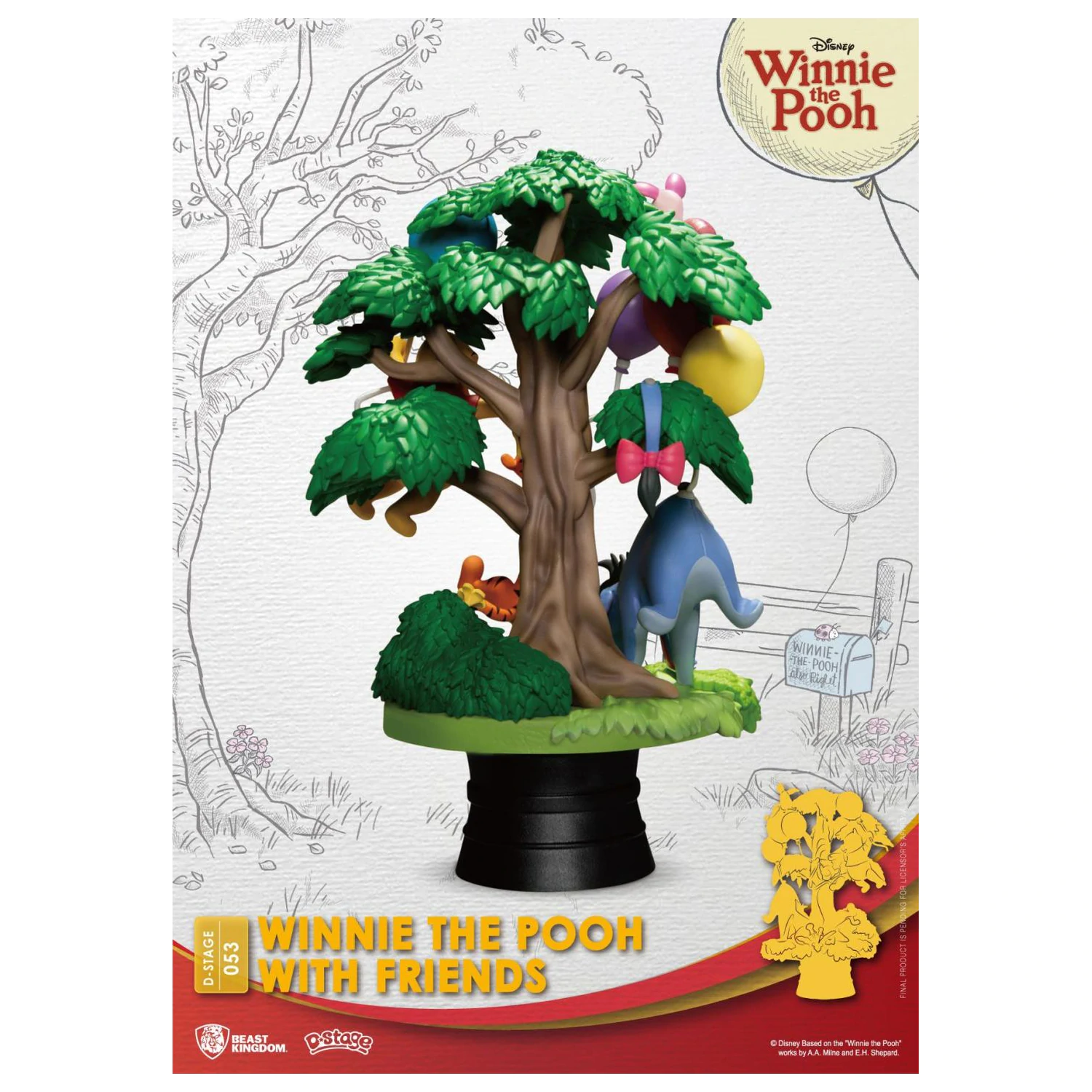 DISNEY Winnie with Friends Diorama D-Stage 15cm poza produsului