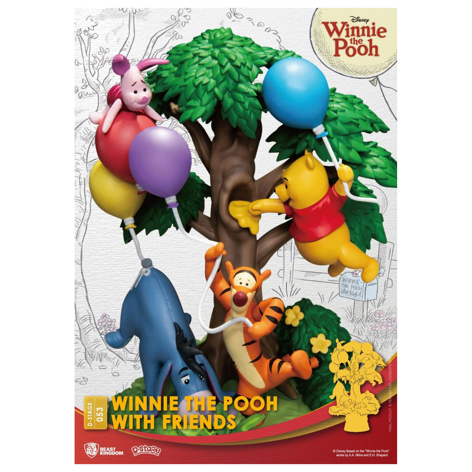 DISNEY Winnie with Friends Diorama D-Stage 15cm poza produsului