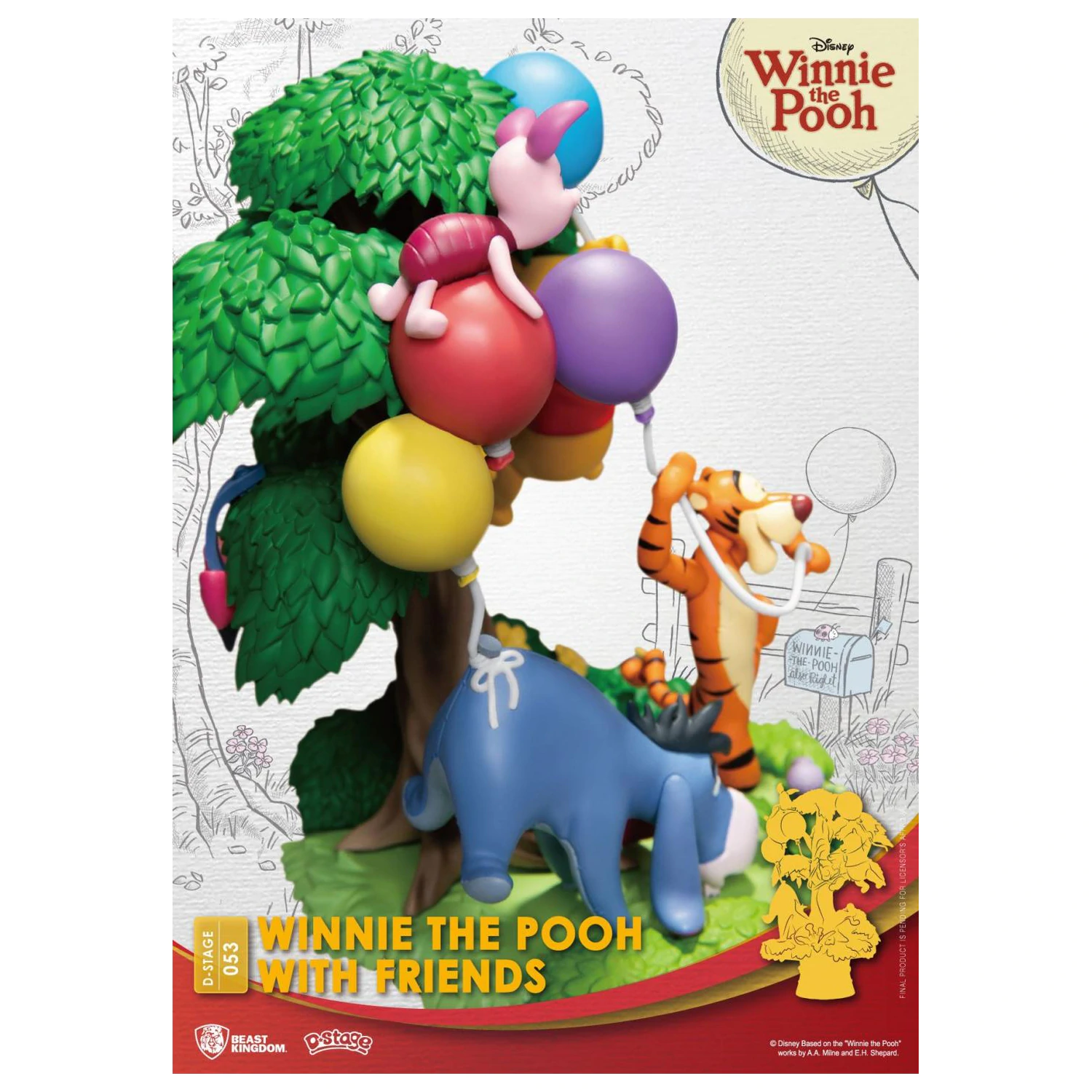 DISNEY Winnie with Friends Diorama D-Stage 15cm poza produsului