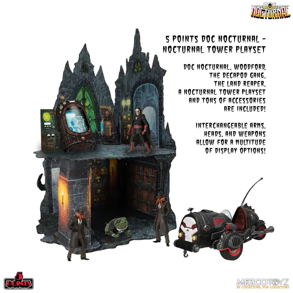 Figurine de acțiune Doc Nocturnal 5 Points Nocturnal Tower Playset 9 cm poza produsului