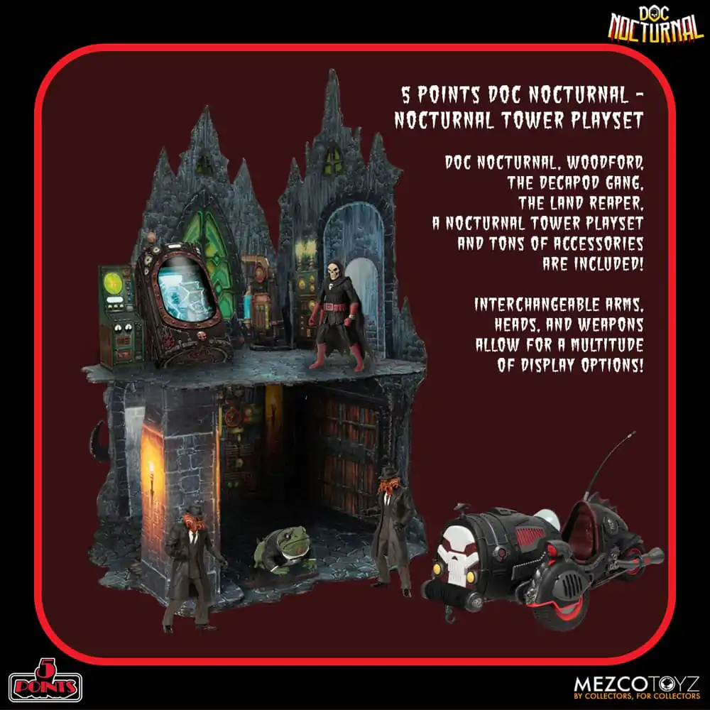 Figurine de acțiune Doc Nocturnal 5 Points Nocturnal Tower Playset 9 cm poza produsului