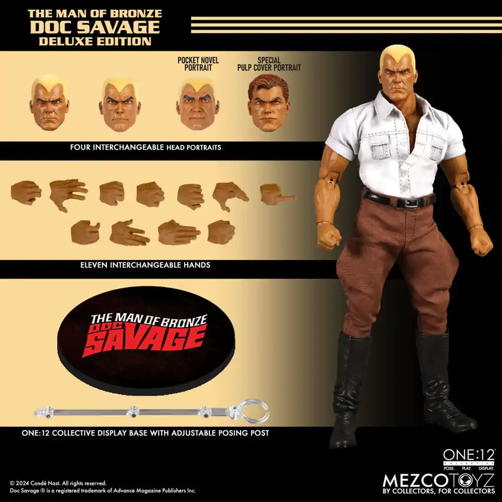 Figurină de Acțiune Doc Savage 1/12 Doc Savage Ediție Deluxe 18 cm poza produsului