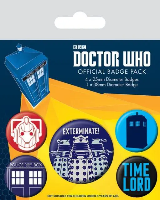 Doctor Who Pin-Back Butoane Set de 5 Exterminate poza produsului