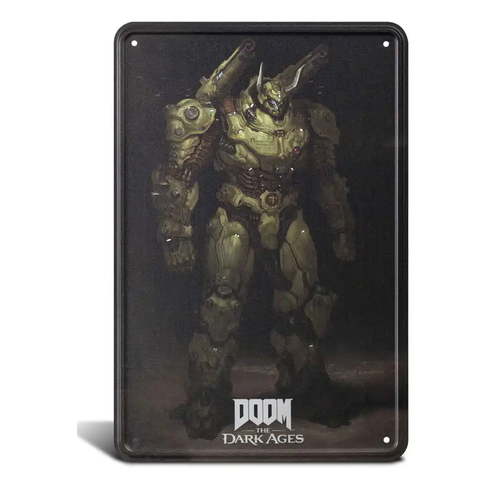 Doom The Dark Ages Placa metalica Atlan 20 x 30 cm poza produsului
