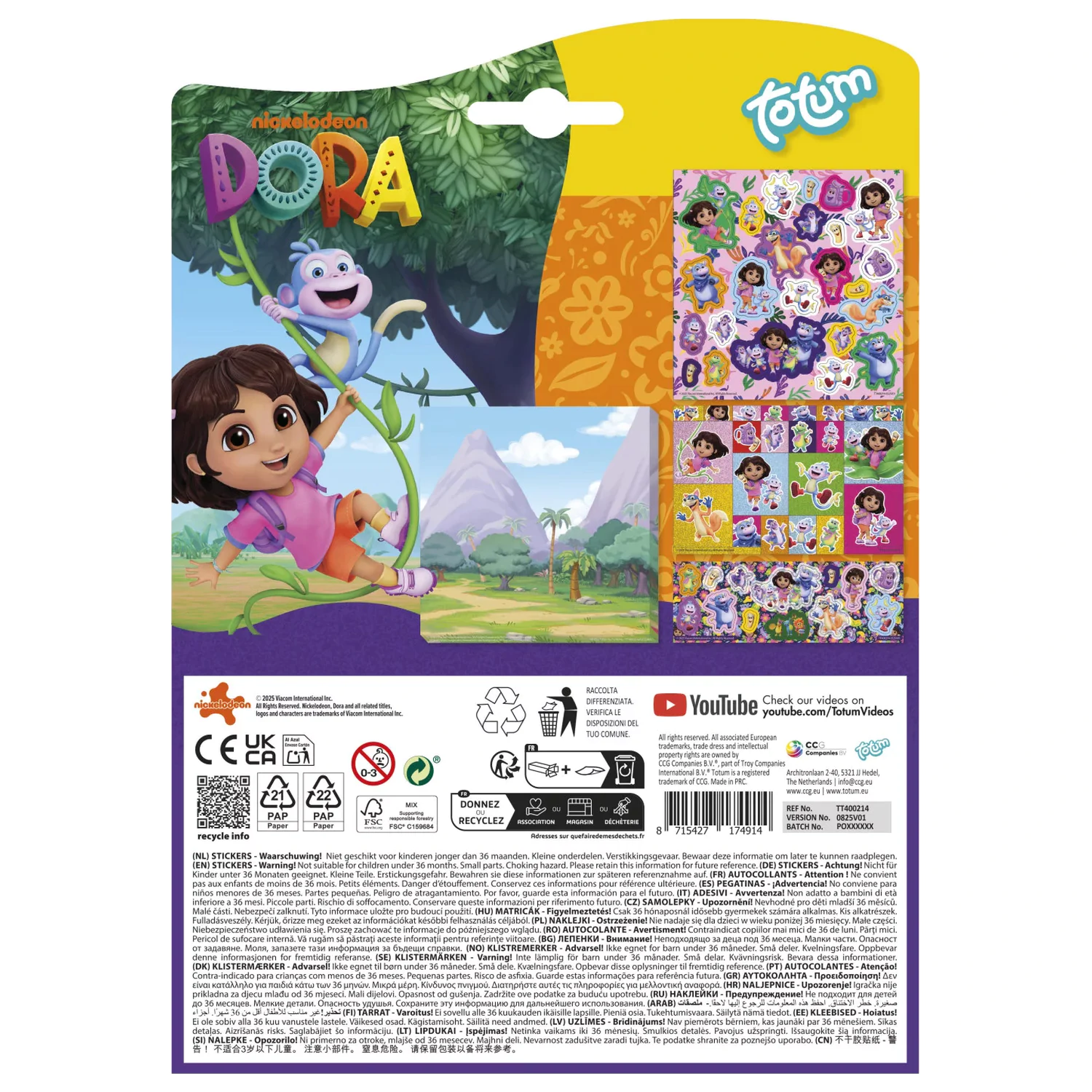 Dora the Explorer Jungle Set de autocolante poza produsului