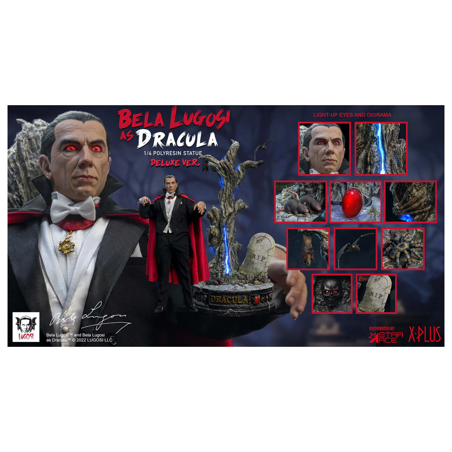 Dracula (1931) Superb Scale Statuie 1/4 Bela Lugosi as Dracula Deluxe Versiune 60 centimetri poza produsului