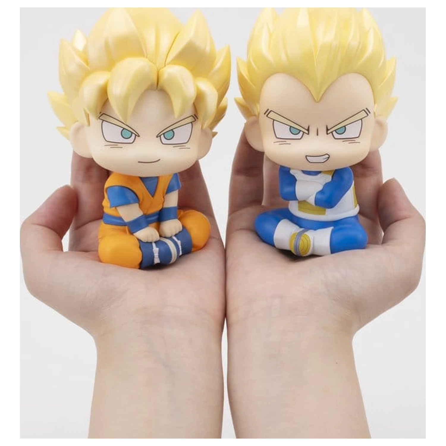 Dragon Ball DAIMA Look Up figurine PVC pachet de 2 Super Saiyan Son Goku (mini) & Super Saiyan Vegeta (mini) 11 cm (cu cadou) poza produsului