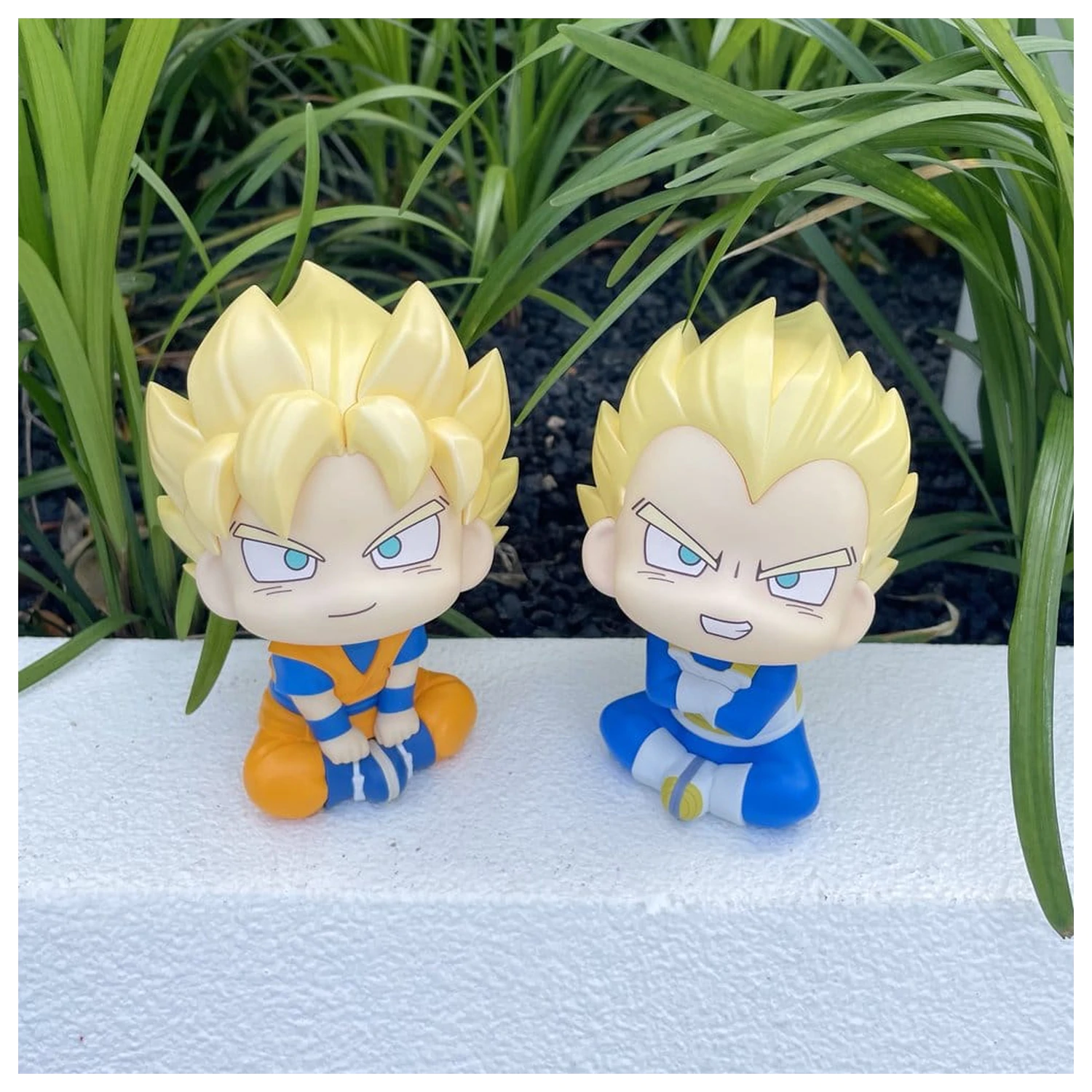 Dragon Ball DAIMA Look Up figurine PVC pachet de 2 Super Saiyan Son Goku (mini) & Super Saiyan Vegeta (mini) 11 cm (cu cadou) poza produsului
